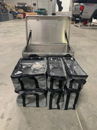 73L Shown with (1) Size 3 Stacked onto (1) Size 4 next to two stacks of (1) Size 1 Stacked onto (1) Size 2